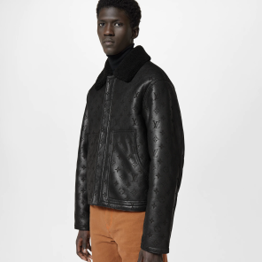 Louis Vuitton Shearling Embossed Monogram Jacket